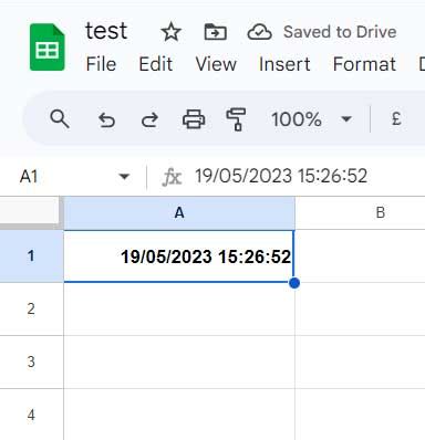 how to create a static timestamp in google sheets