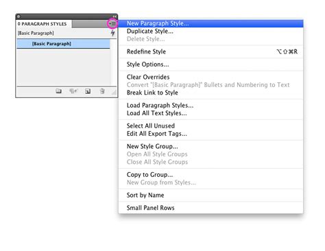 how to create a style sheet in indesign