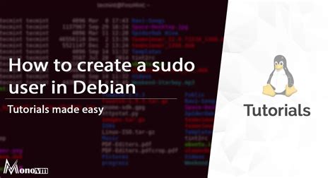 how to create a sudo user in debian