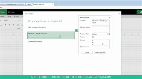 how to create a survey in excel online