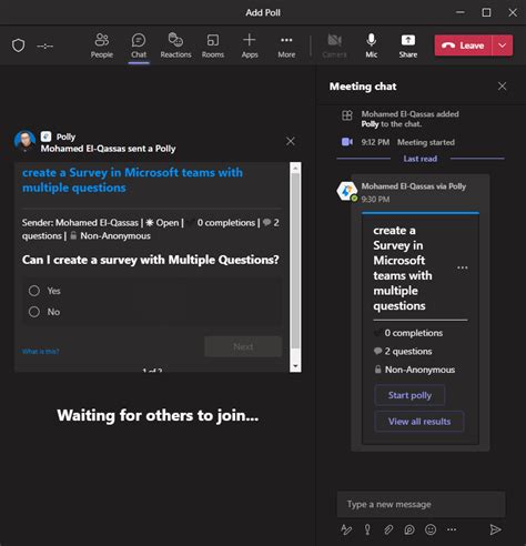how to create a survey in teams with multiple questions