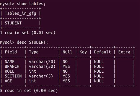 How To Create A Table In Mysql Using Python