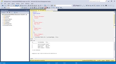 How To Create A Table In Sql Server Management Studio Using Query