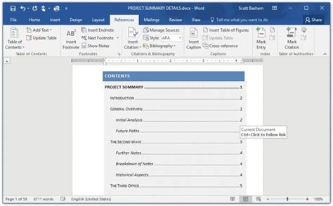 How To Create A Table Of Contents In Word From An Outline