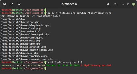 How To Create A Tar.bz2 File In Linux
