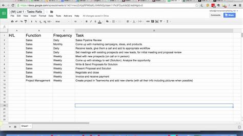 how to create a task in google sheets