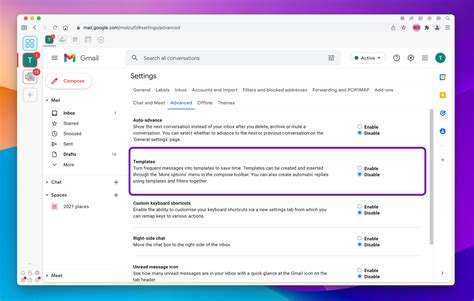 how to create a template in google gmail