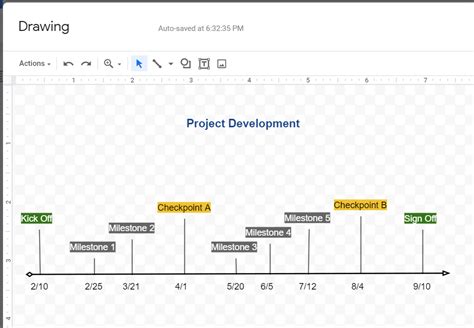 how to create a timeline in google docs