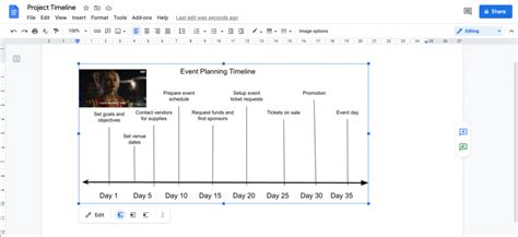 how to create a timeline on google docs