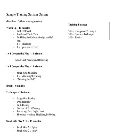 how to create a training outline
