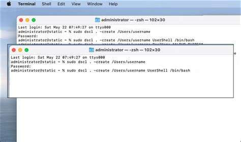 how to create a user in mac terminal