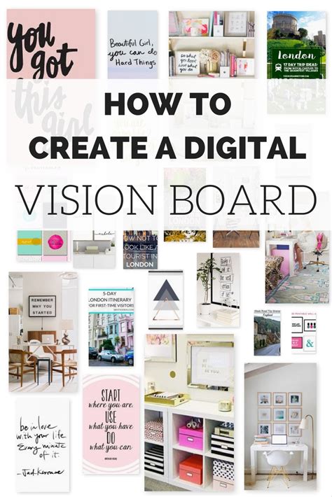 how to create a vision board template