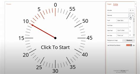how to create a visual timer in powerpoint