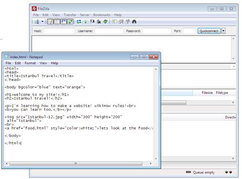 how to create a website in notepad with html pdf