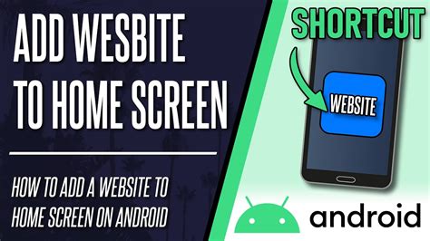 how to create a website shortcut on android tablet
