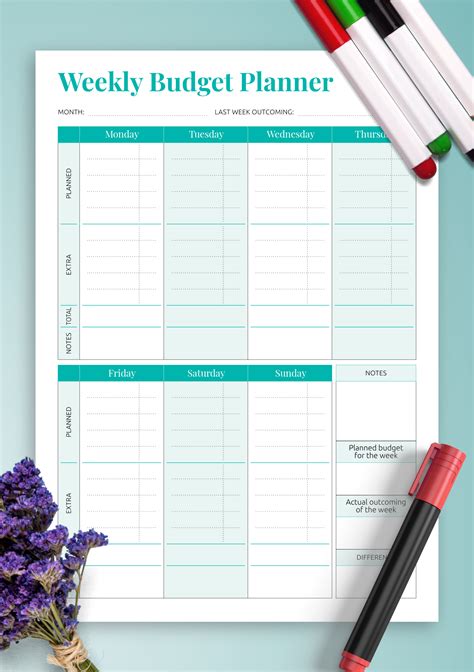 how to create a weekly budget spreadsheet