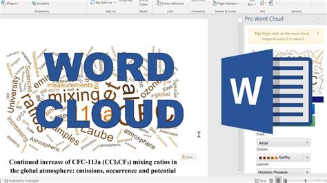 how to create a word cloud in ms word