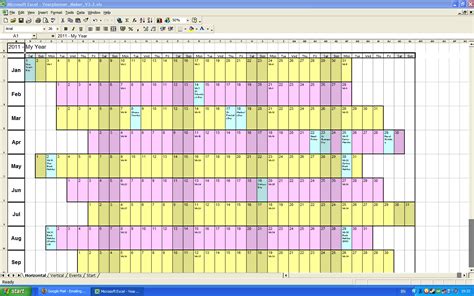 how to create a yearly planner in excel