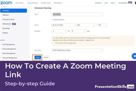 How To Create A Zoom Link For A Class