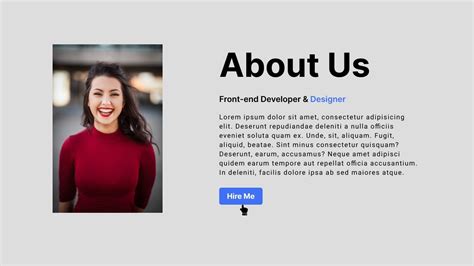 how to create about us page in html