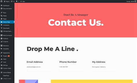 how to create admin page in wordpress