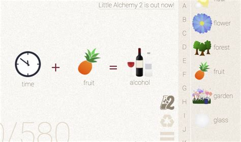 how to create alcohol in little alchemy