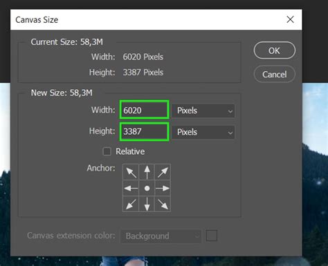 how to create an aspect ratio in photoshop