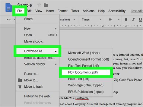 how to create an editable pdf in google docs