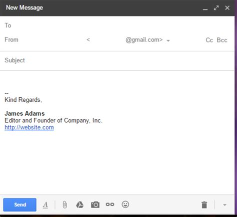how to create an email signature in gmail