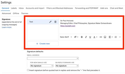 how to create an email signature in gmail app