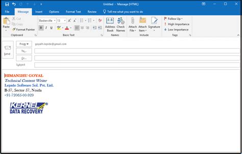 how to create an email signature in ms outlook