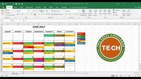 how to create an event schedule in excel