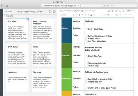 how to create an evernote template