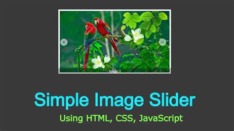 How To Create An Image Slider Using