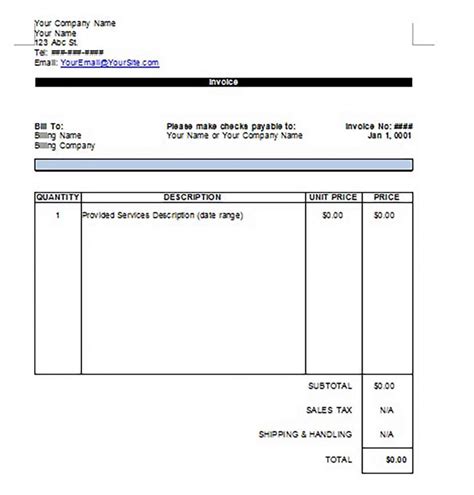 how to create an invoice template on google docs