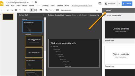 how to create and save a theme in google slides