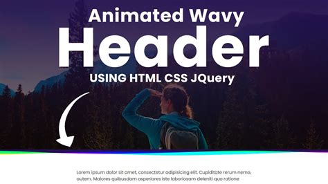 how to create animated header in html