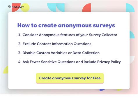 how to create anonymous survey for free