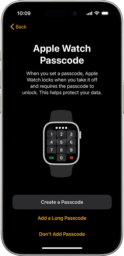 how to create apple watch passcode