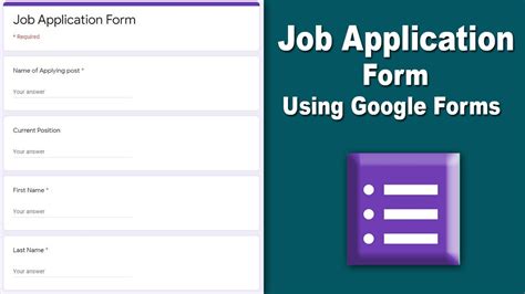 How To Create Application Form In Google Forms