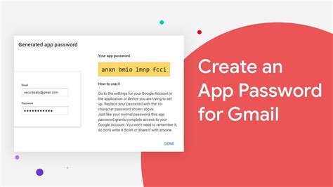 how to create application password in gmail account