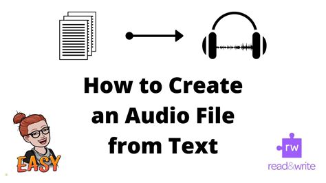 how to create audio files from text