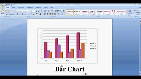how to create bar graph in microsoft word