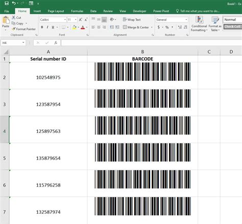 how to create barcode labels in excel
