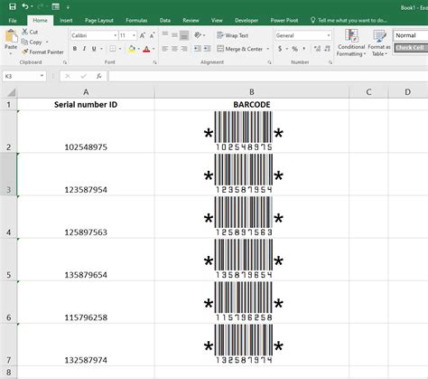 how to create barcodes in excel free