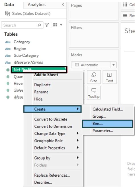 How To Create Bins Manually In Tableau