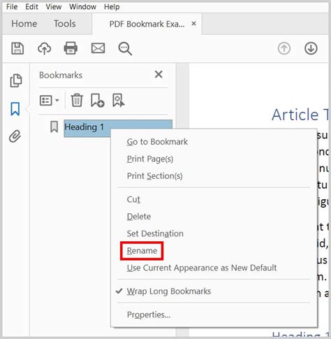 How To Create Bookmarks In Adobe