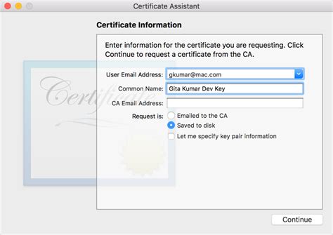 how to create certificate in apple developer account