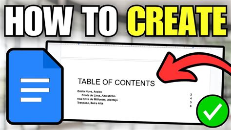 how to create clickable table of contents in google docs