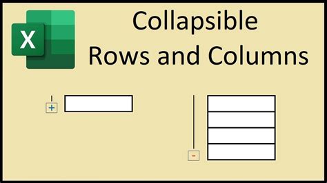 how to create collapsible columns in excel